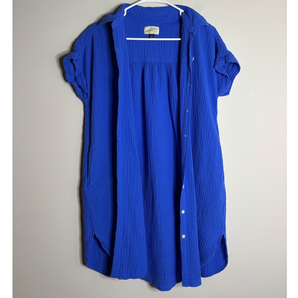 Universal Thread Blue Button Up Womens XS - Picture 3 of 8